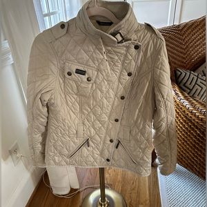 Barbour International Quilted Jacket Sand Khaki women’s size 6